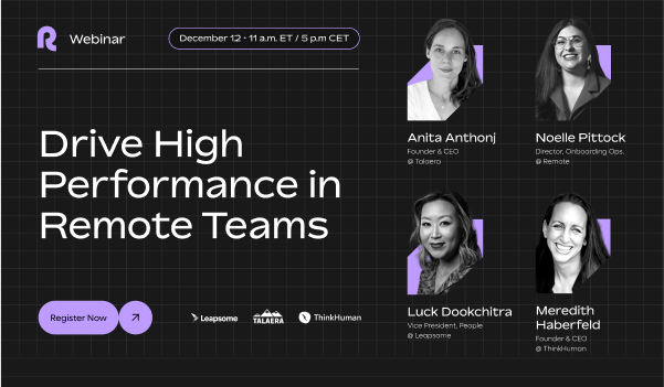 Drive High Performance Remote Teams